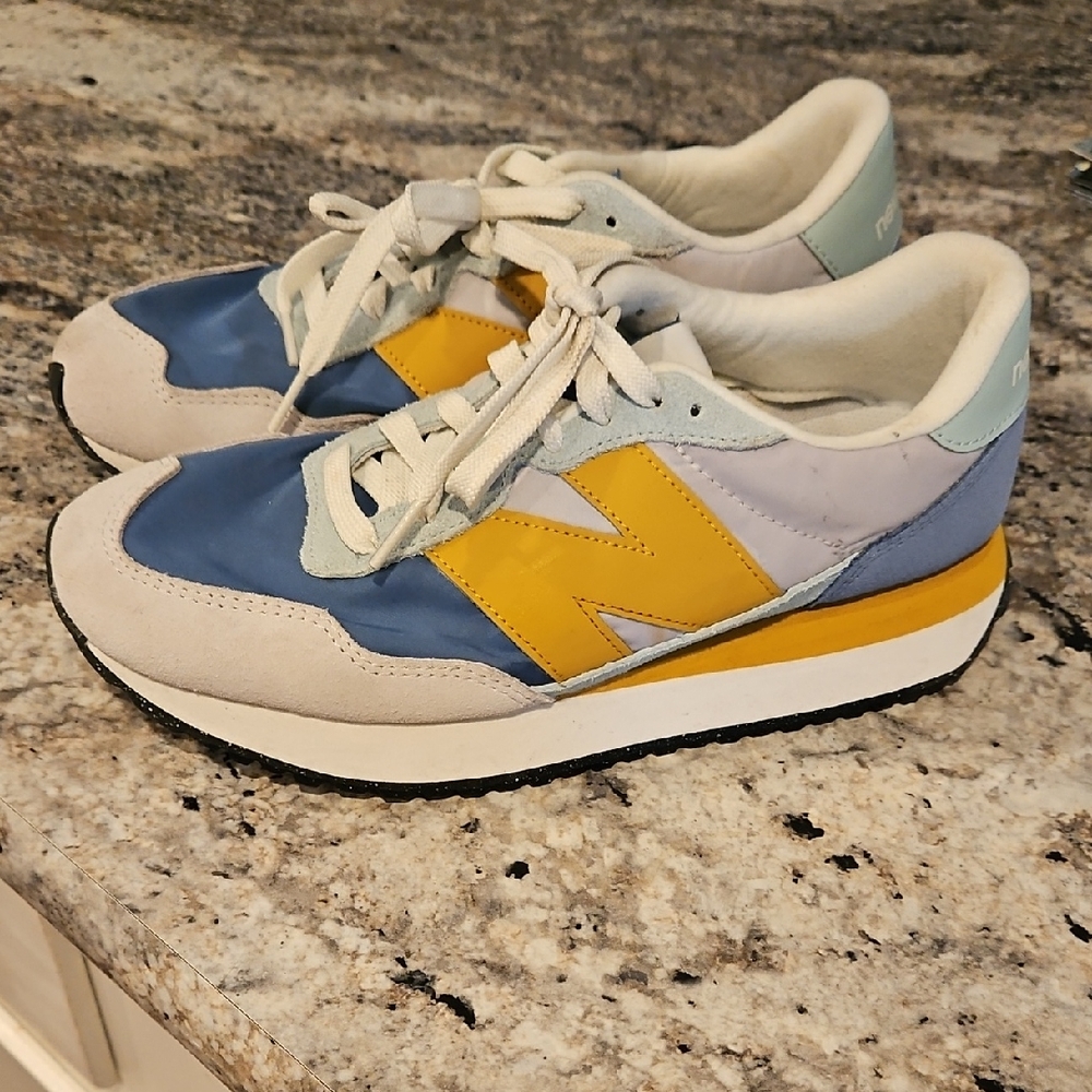 New Balance Blue and Yellow Athletic Shoes